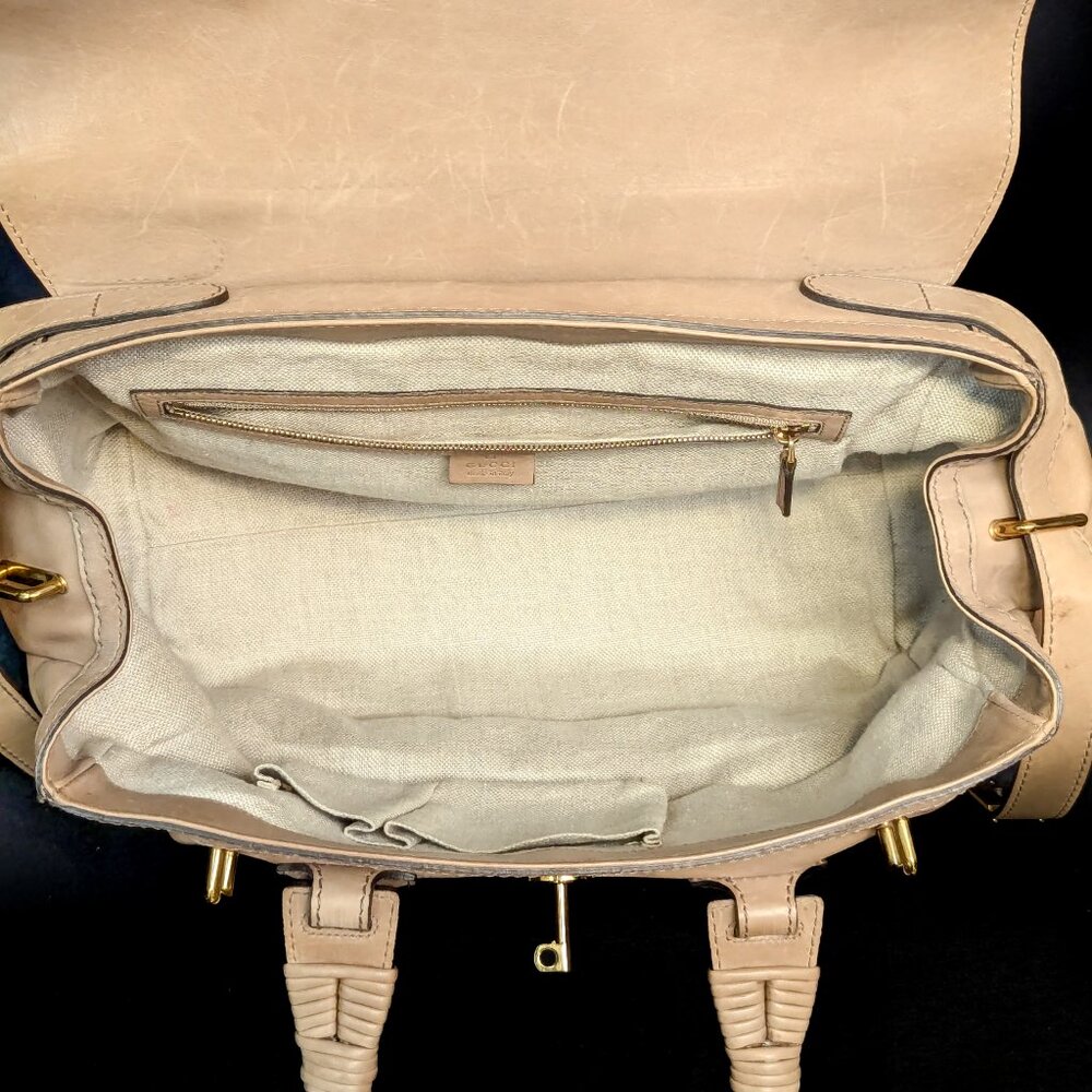 GUCCI Limited Edition Handmade Natural Leather Bag Large - UNICORN ALERT! - Picture 9 of 15
